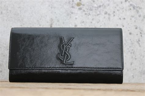 ysl patent leather black clutch|saint laurent evening clutch.